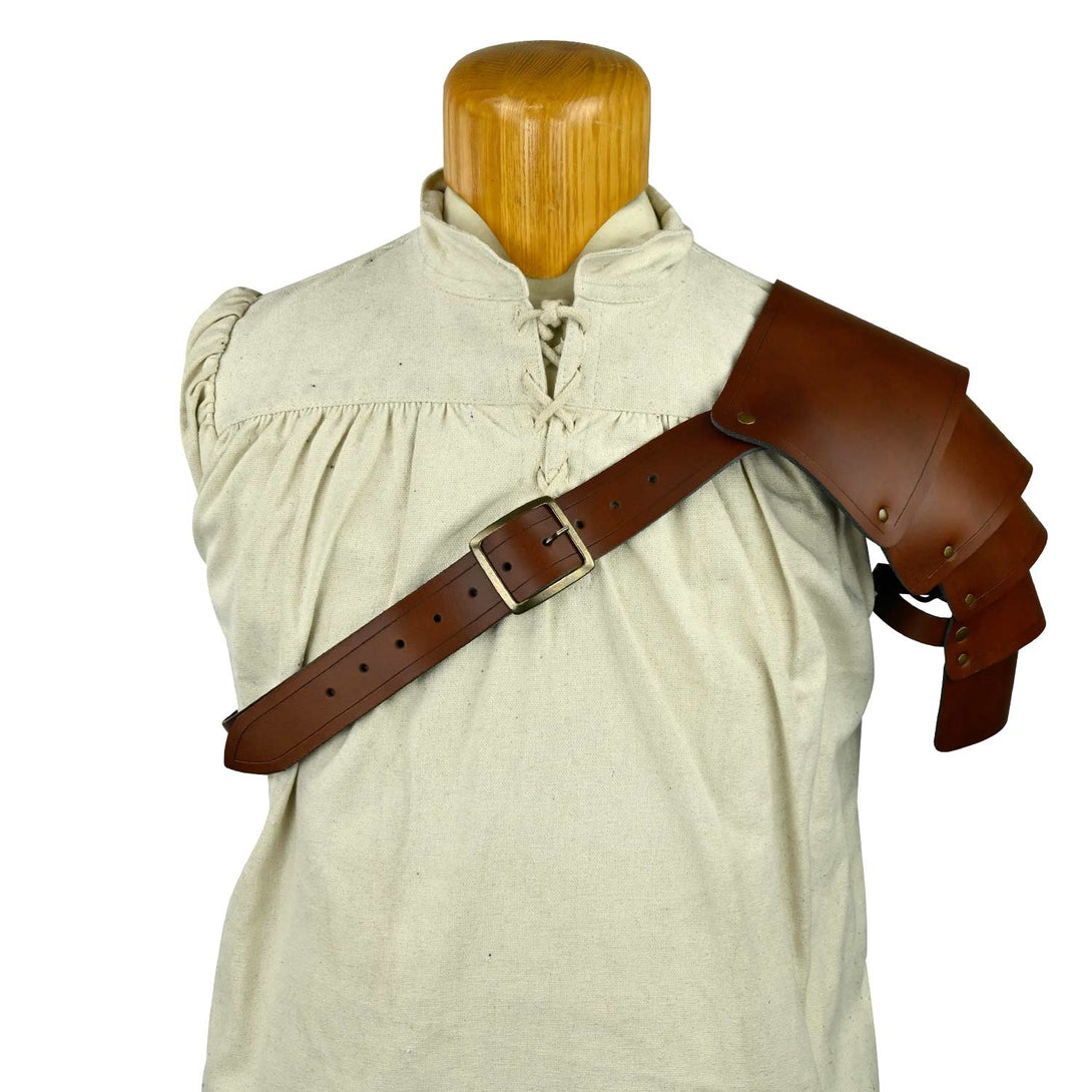 Shoulder Armor Brown for LARP